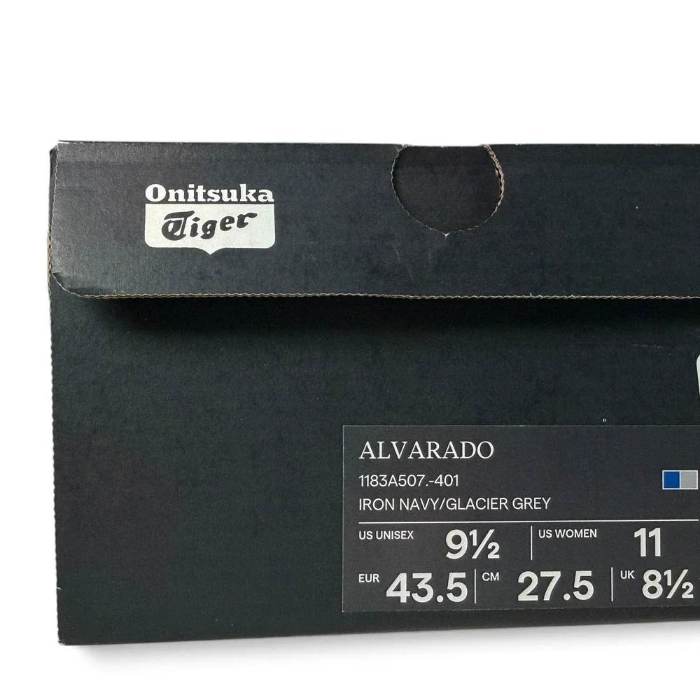 Onitsuka Tiger Alvarado Iron Navy Glacier‎ Grey Mens 9.5 Sneakers 1183A507-401